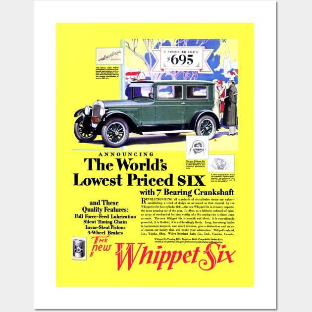 1928 WHIPPET SIX - WHIP IT GOOD! Wall Art by Throwback Motors